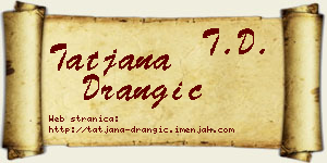 Tatjana Drangić vizit kartica